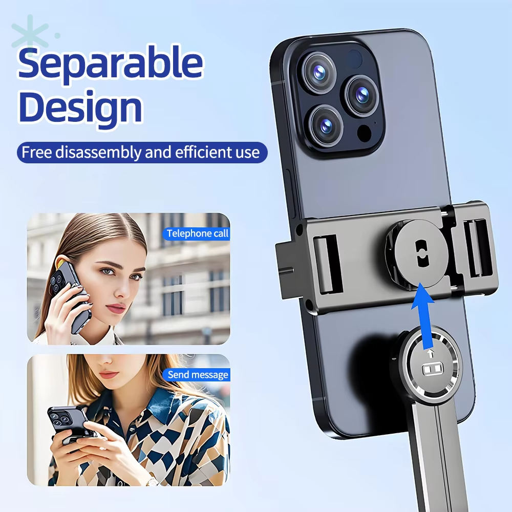 1.7m Foldable Selfie Stick Tripod — Extendable Stand with Bluetooth Remote